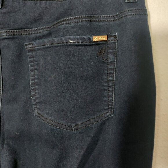 Melissa McCartney Seven7 Flare Jeans Women's Size 16 Dark Blue - Picture 8 of 14
